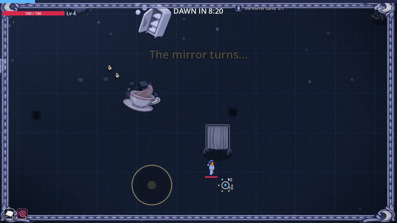 A framed arena in the dream-city and the message: The mirror turns